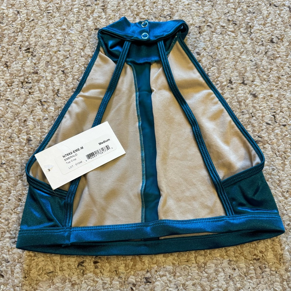*3 for $9* Teal Satin Bra Top - Picture 2 of 6
